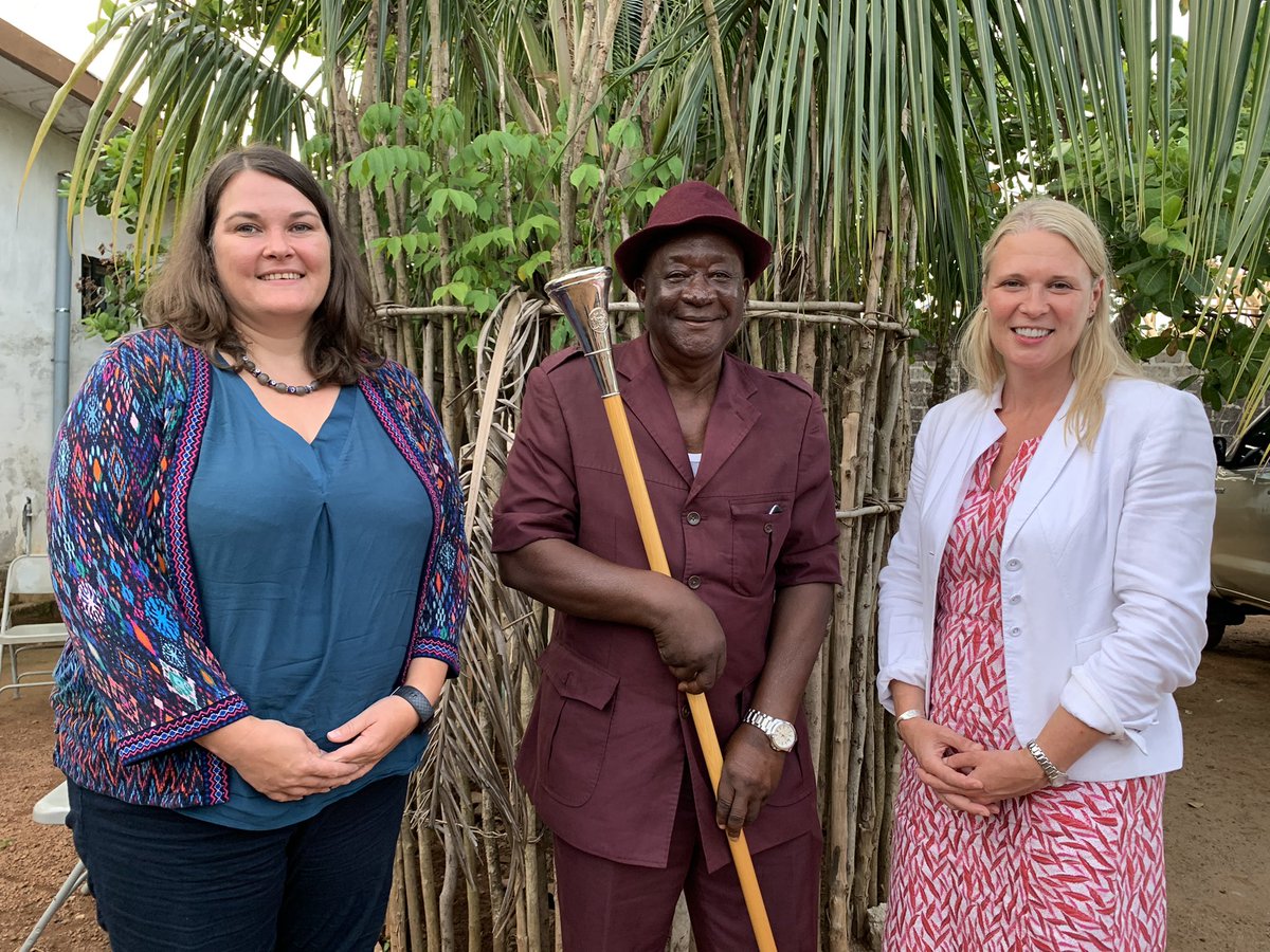 A warm welcome from the Paramount Chief of Gbanti. 

Useful to hear how Chiefs and local government are  working collaboratively together. A good discussion on our shared interests including tackling climate change and increasing political tolerance.