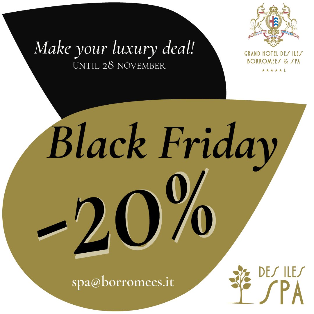 Black Friday Days 🔥Scopri di più / Discover more borromees.com
#blackfriday #grandhoteldesilesborromees #desilesSPA
#Stresa #LagoMaggiore #LakeMaggiore #luxuryhotel