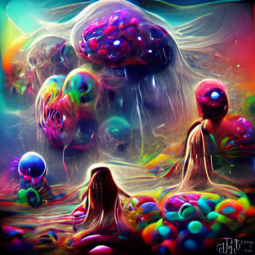 DigitalBrains4's tweet photo. #VQGAN #AIart #generativeart #clip #digitalart 
some attempts at low and high res psychedelic landscapes https://t.co/QgFyCe6oRF