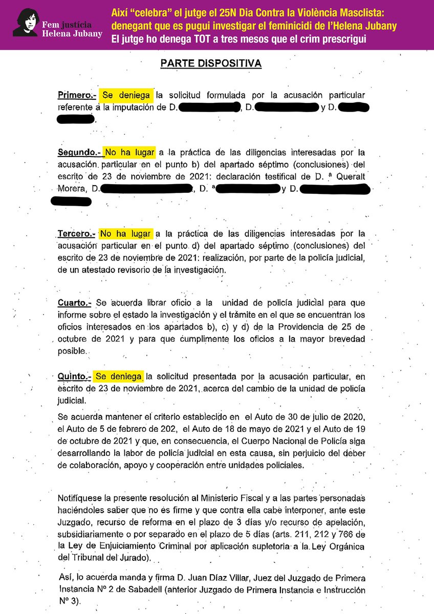 Fem Justícia Helena Jubany tweet media