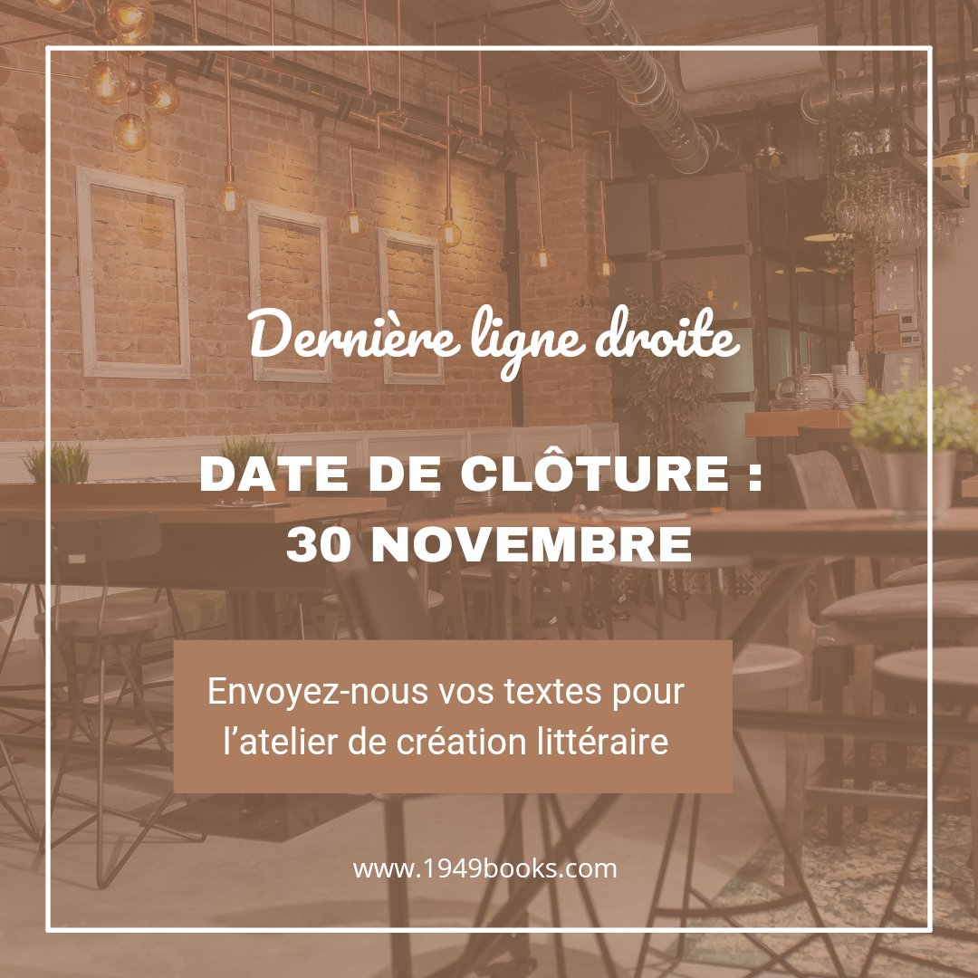 1949 Notre Appel A Textes Prend Fin Le 30 Novembre Pour Plus D Infos C Est Par Ici T Co Xejnwnwdjn Puis Ca Sera L Atelier De Creationlitteraire Donc Que Votre Texte Soit Bon