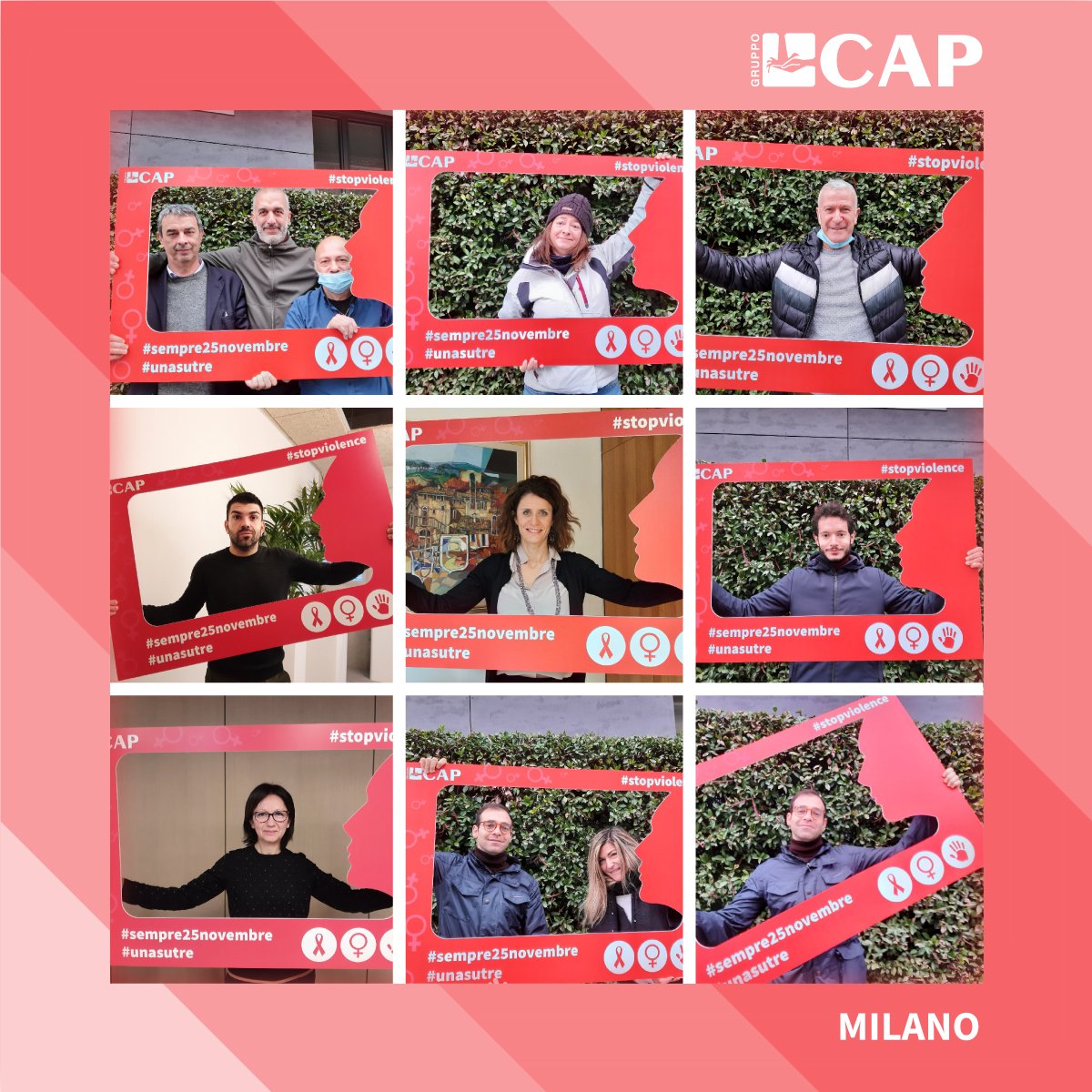 gruppocap's tweet photo. #GruppoCAP celebra la Giornata internazionale per l’eliminazione della violenza contro le donne. Insieme alle nostre persone diciamo basta alla violenza e alla discriminazione nella vita professionale e personale. #sempre25novembre #unasutre #stoviolence https://t.co/yaZMXoqQyY