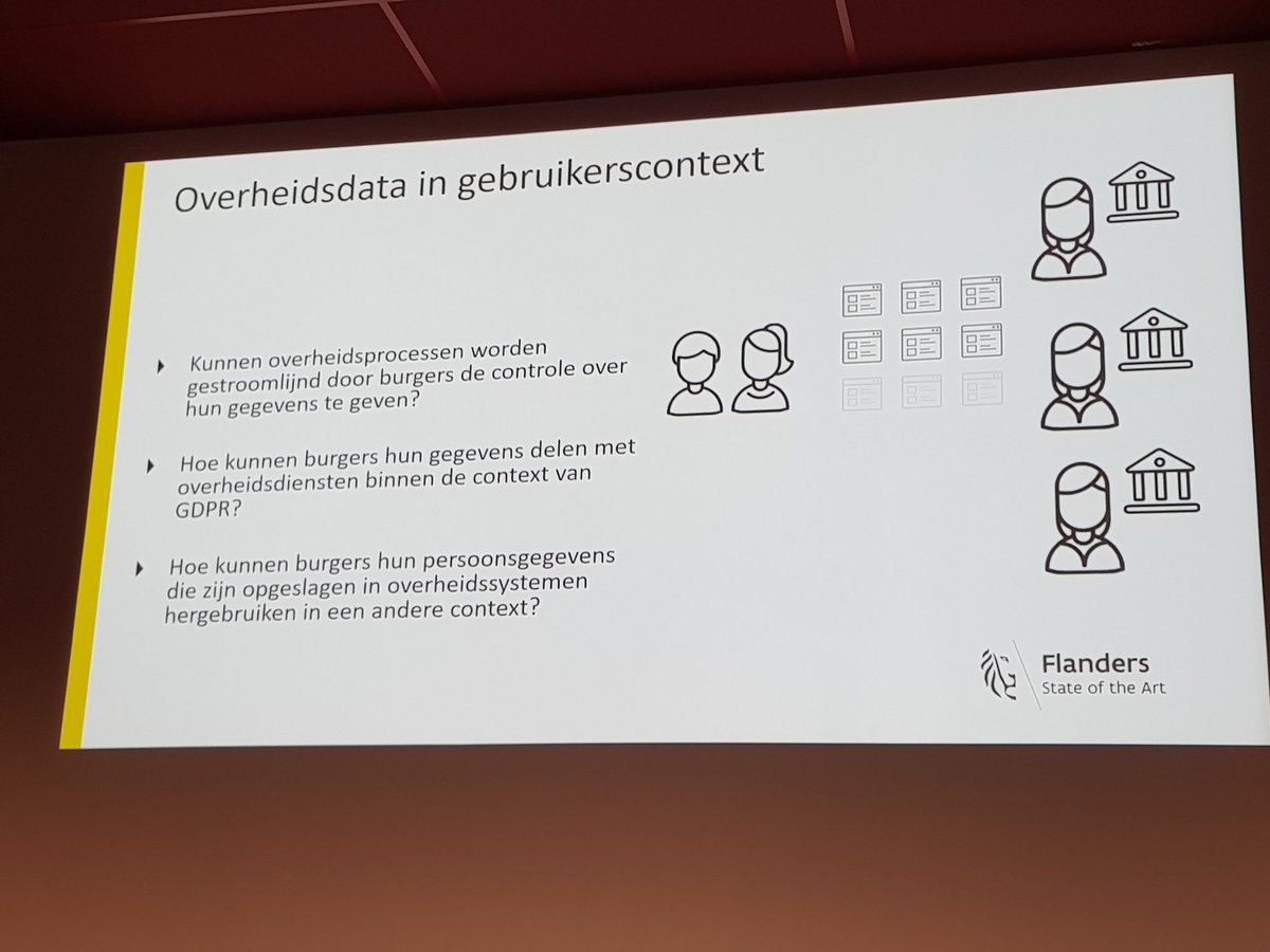 ArentsHA's tweet photo. #TDV21: in de sessie "Beheer zelf uw digitale identiteit en blijf zo meester over uw gegevens" schetst @rafke @digi_vlaanderen de #problemen met het beheer en gebruik van #overheidsdata. Een mogelijke oplossing: @SolidMit #datakluizen waarmee de #burger zijn #data beheert. Bijv. https://t.co/PzQl36R9px