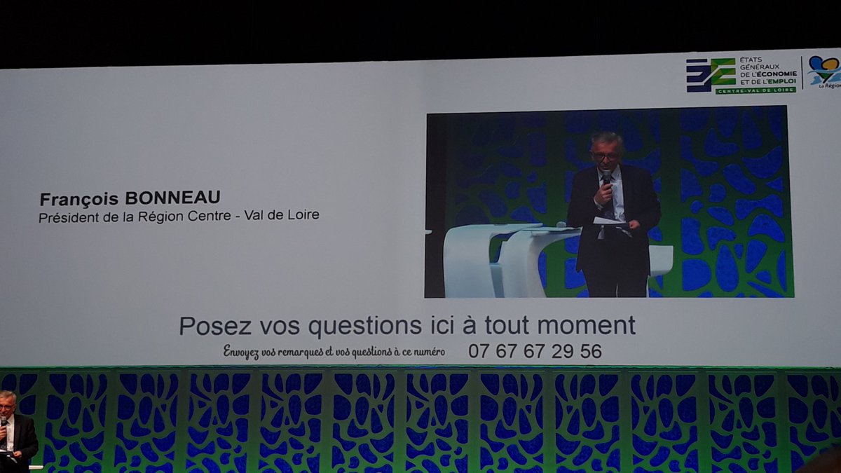 Ouverture des états généraux de l'économie et de l'emploi par François Bonneau président de la région centre val de Loire @cress_centre <a href="/Groupe_VYV/">Groupe VYV</a> <a href="/hmutuelle/">Harmonie Mutuelle</a>