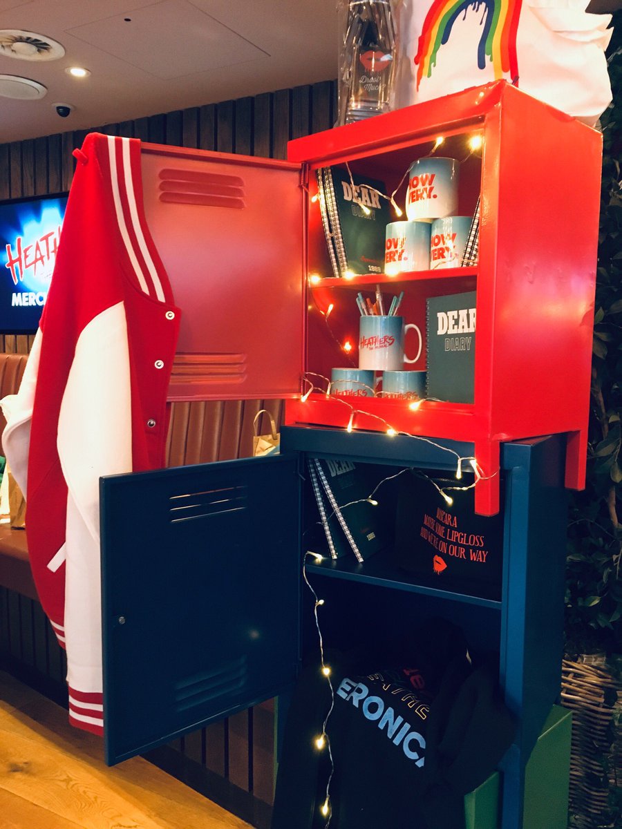 TheOtherPalace's tweet photo. We have merchandise on sale this evening and new stocks arriving soon to https://t.co/hbQp8bkK6L ranging from just £3-£40! @HeathersMusical #HotTonight #5hourstogo ❤️💛💚💙 https://t.co/CypmduxKUj
