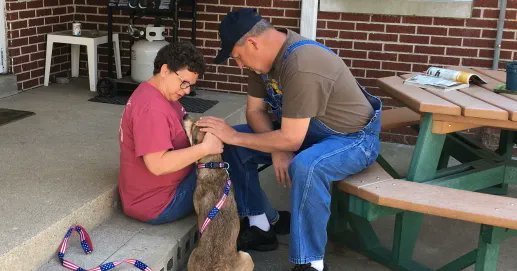 PetsforVetsDC's tweet photo. Pat + Sadie - Lives Changed Forever!!
https://t.co/gapRpUgRcH
#petsforvets #pets4vets #shelterdog #rescuedog #veteran #veterans  #veteransupport  #adoptdontshop #superbond https://t.co/2TaxNiQTjp