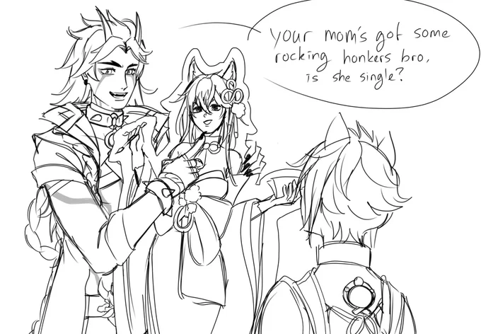 // nsfw text?

who's gonna tell him

#genshinimpact #ittorou 