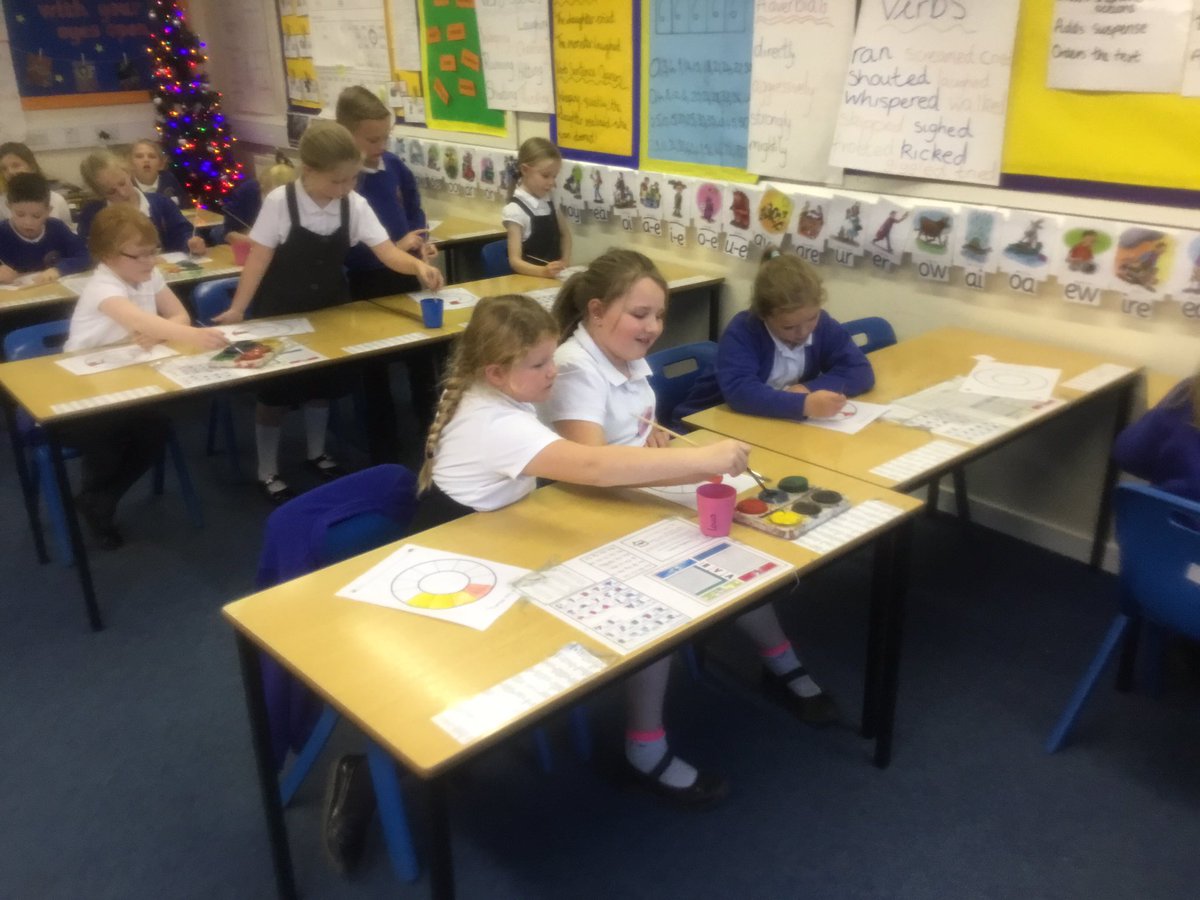 Hadrian_Park's tweet photo. We are having a very creative afternoon in 3A today. We have explored colour blending with our colour washes in readiness for our Cubist portraits. #HPPS3AMajesticMeerkats #HPPSArt https://t.co/AKH6wnlWxl