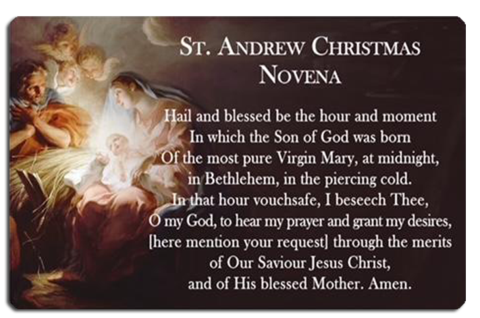 DiCarloRSC's tweet photo. Nov 25 2021 and #OneMonthFromToday is #ChristmasDay! There is a #piouscustom of #praying this short #Christmas #NovenaPrayer: "Hail and #Blessed Be The Hour etc" from Nov 30 the Feast of
#SaintAndrew until #Christmas, but #whywait? You can always #starttoday! https://t.co/SXDazT0MQf