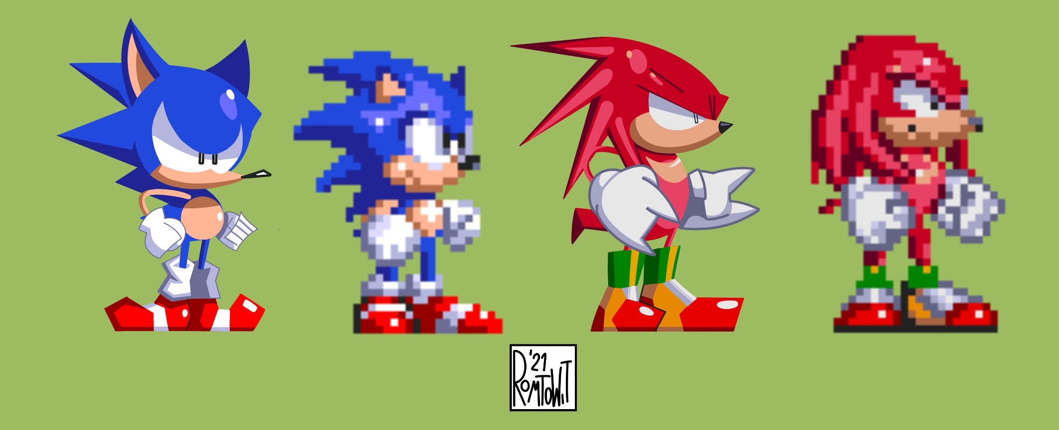 Wit! on Twitter: "I want to redraw the Sonic 3 sprites with my style, but  idk how to do sprites, so lol #SonicTheHedgehog #Sonic3 #pixelart  #digitalart https://t.co/utNQXPw0cJ" / Twitter
