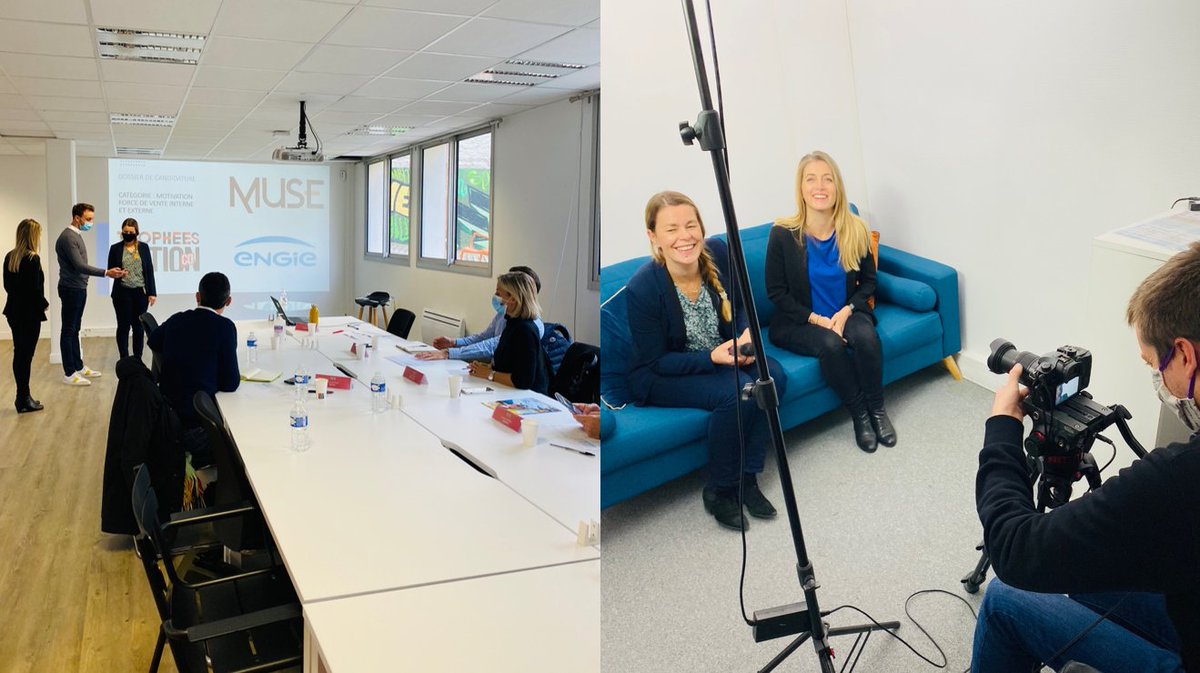 muse_motivation's tweet photo. Ce matin nous étions chez @NetMedia_Group  pour la soutenance des trophées ActionCo avec @ENGIEgroup. 👉Un dispositif innovant et engageant qui concilie plateforme digitale MAX et animation de communautés sur Facebook. On croise les doigts 🤞 https://t.co/HlgCuOwepE