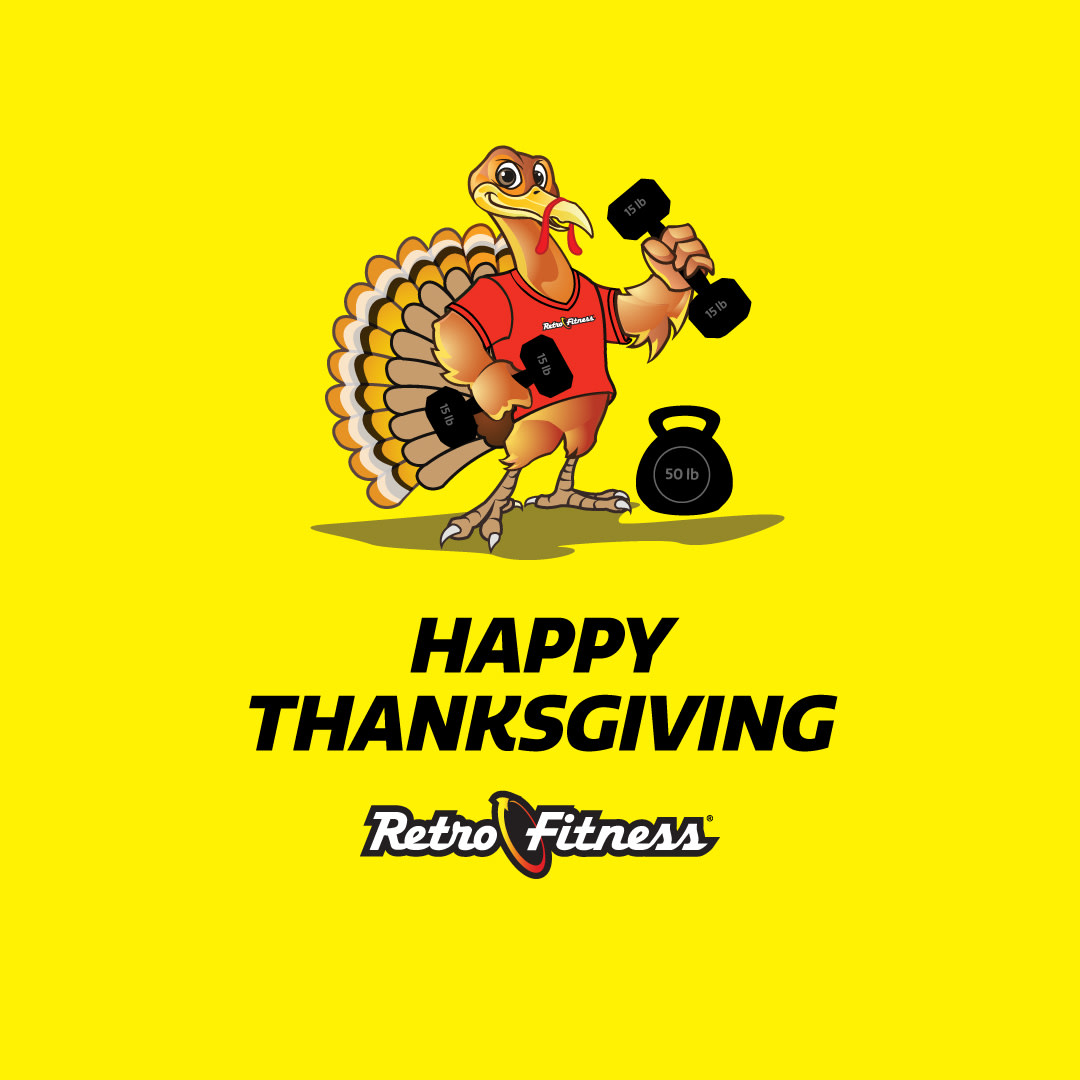 RetroOceanside's tweet photo. Happy Thanksgiving from all of us at Retro Fitness! 💪

Don't gobble till you wobble; work those thighs before all the pies today. 🥧🍗🦃

#HappyThanksgiving https://t.co/QKaVAI4XTj