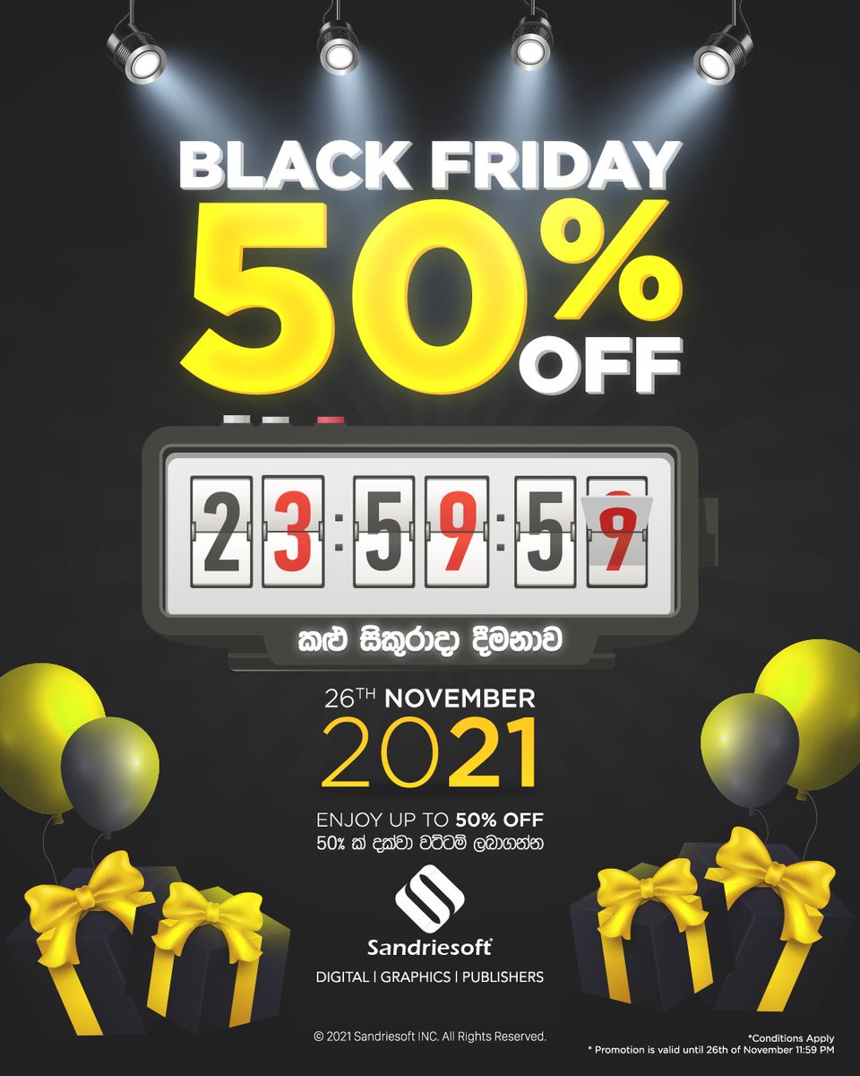 sandriesoft's tweet photo. ⏰ The clock is ticking, Book Collectors… So own your titles before it’s over… ⏳
🤩 Enjoy up to 50% off on all available titles today! Hurry Up!
.
.
#Sandriesoft #SandriesoftDigital #SandriesoftPublishers #Books #BlackFriday #BlackFridayDeals #BlackFridaySales https://t.co/Th2CKat9pW