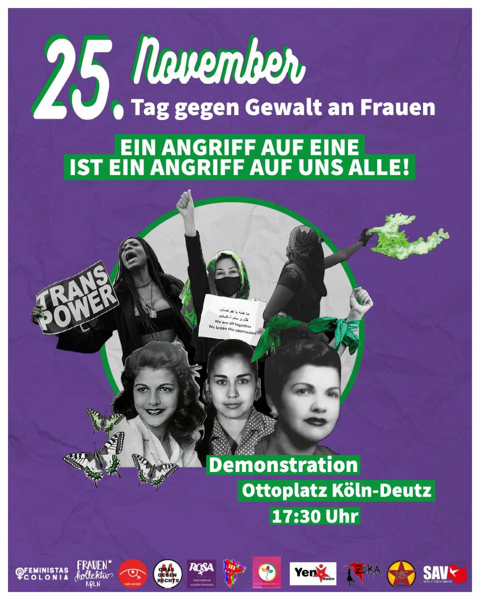 Bugün Köln'de sokaklardayiz.
#25November #25Kasım