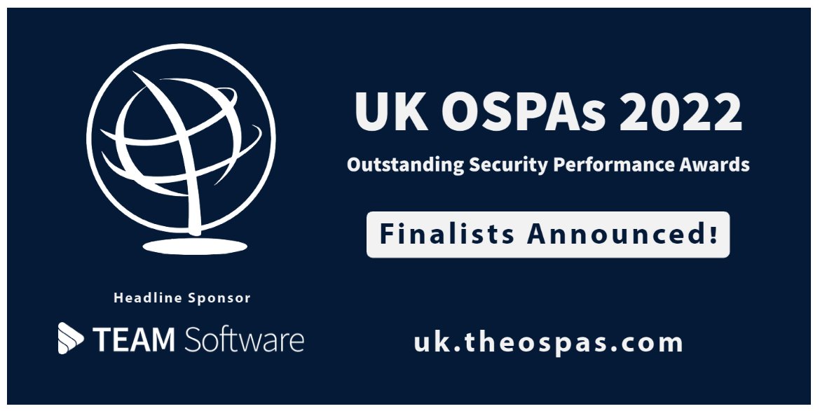 We are very proud to be in the finals of the UK Outstanding Security Performance Awards 2022 in the category Outstanding Contract Security Company @networkrail @SIAuk @greateranglia @TfL @acspacesetters Thank you @theOSPAs 