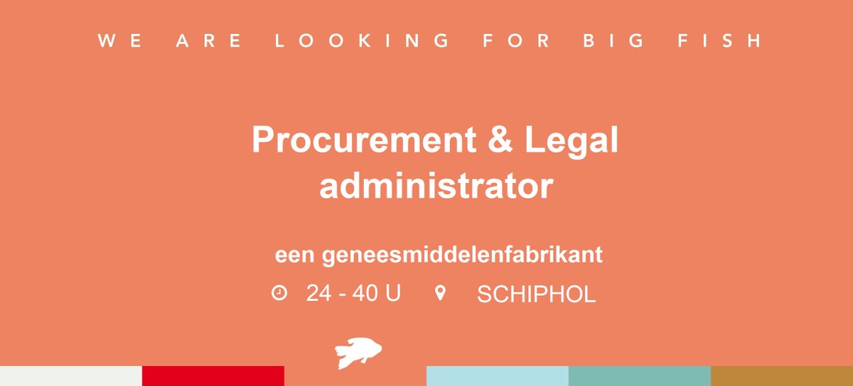 ProAssistanceNL's tweet image. Procurement &amp;amp; Legal administrator | een geneesmiddelenfabrikant  | 24 - 40 uur | Schiphol | bit.ly/3nQiDZB

Voor onze opdrachtgever zoeken wij een administratieve duizendpoot met affiniteit met juridische processen. 

#administratie #juridisch #teamspeler #flexibel