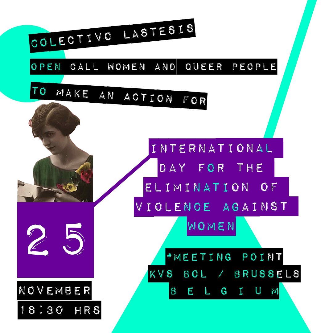 ✊ November 25 = International Day for the elimination of violence against women. Together with <a href="/lastesisoficial/">colectivo LASTESIS</a> <a href="/KVSbrussels/">KVS</a> we fight against gender-based violence ✊  #OrangeTheWorld #violence #violenceagainstwomen #violencefaiteauxfemmes
