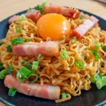 お手軽で簡単に作れそう!「チキンラーメン」を油そば風に仕上げたアレンジレシピ!