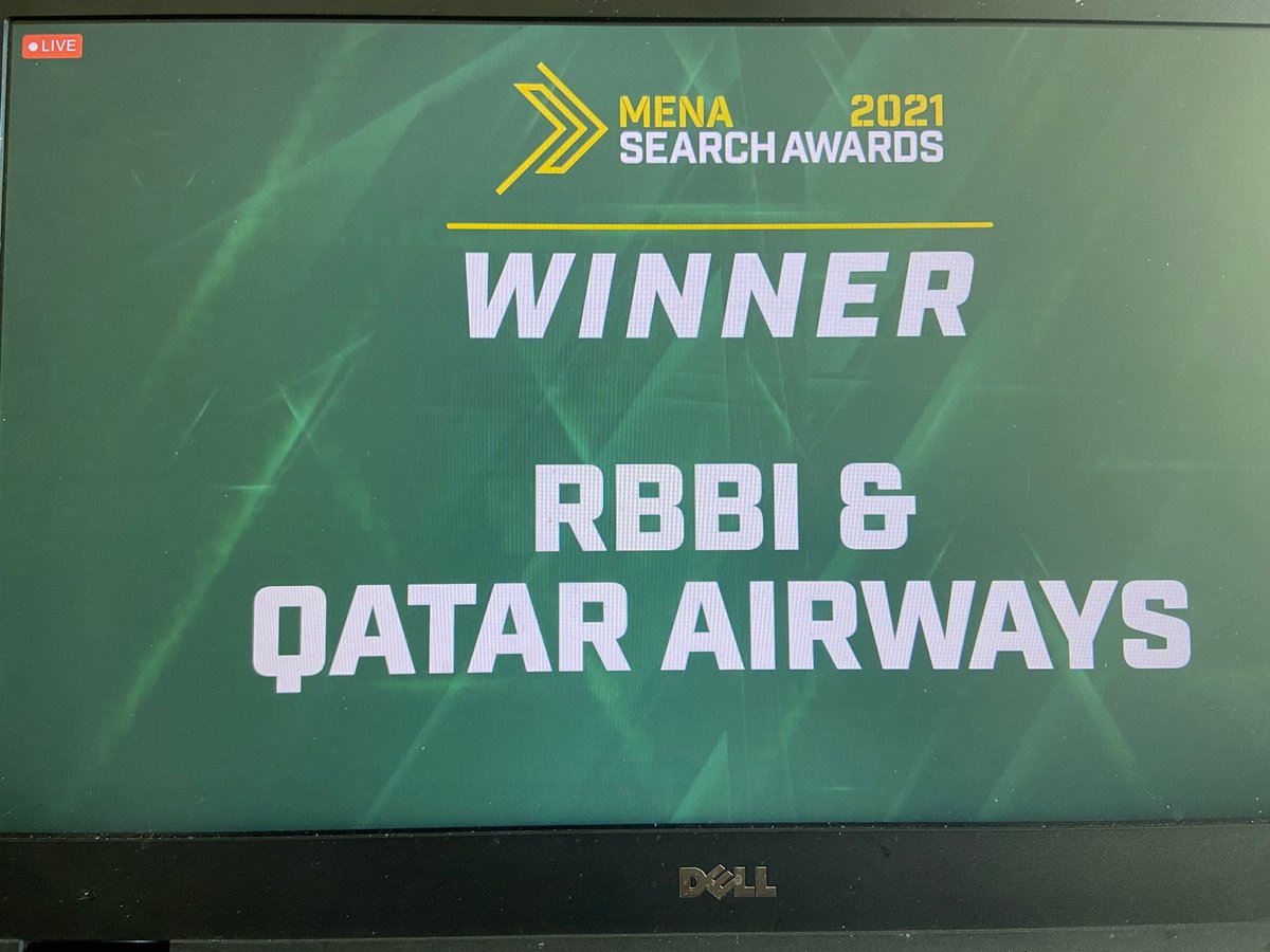 RBBideas's tweet photo. Our emotions are flying high with this one ✈️ 😍 Our amazing team won the Best Use of Search - Travel Leisure . Second award of the day ! #menasearchawards https://t.co/njDuGWMOzG