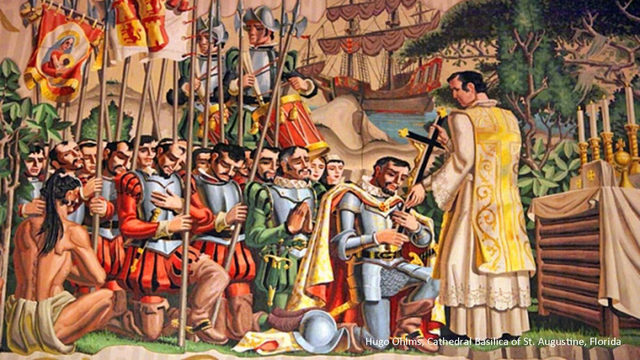 HisNorteamerica's tweet photo. 🇺🇸🇪🇸 Hoy es el día de Acción de Gracias en Estados Unidos. Una celebración que, pese al desconocimiento de muchos, fue introducida en Norteamérica por los españoles.

🦃 Fue en San Agustín de la Florida en 1565. Una cena de agradecimiento que celebraron en compañía tribu timucua. https://t.co/XWrGL4xRxZ