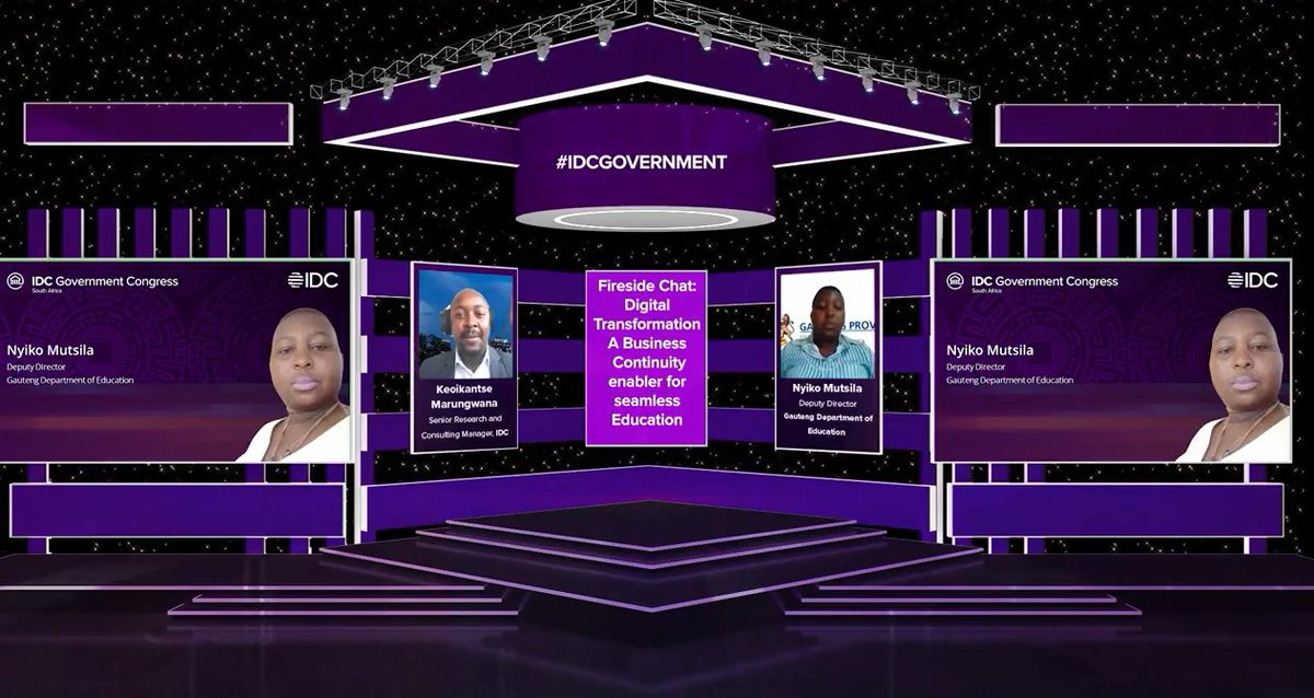 IDCMEA's tweet photo. Discussion on ICT policies and programs implemented in the department e.g. #promotelearning with Keoikantse Marungwana, IDC & Nyiko Mutsila, Deputy Director, Gauteng Department of Education @EducationGP1 | #IDCGOVERNMENT #IDCDigital @IDC_SSA https://t.co/ePSMTdDNqy