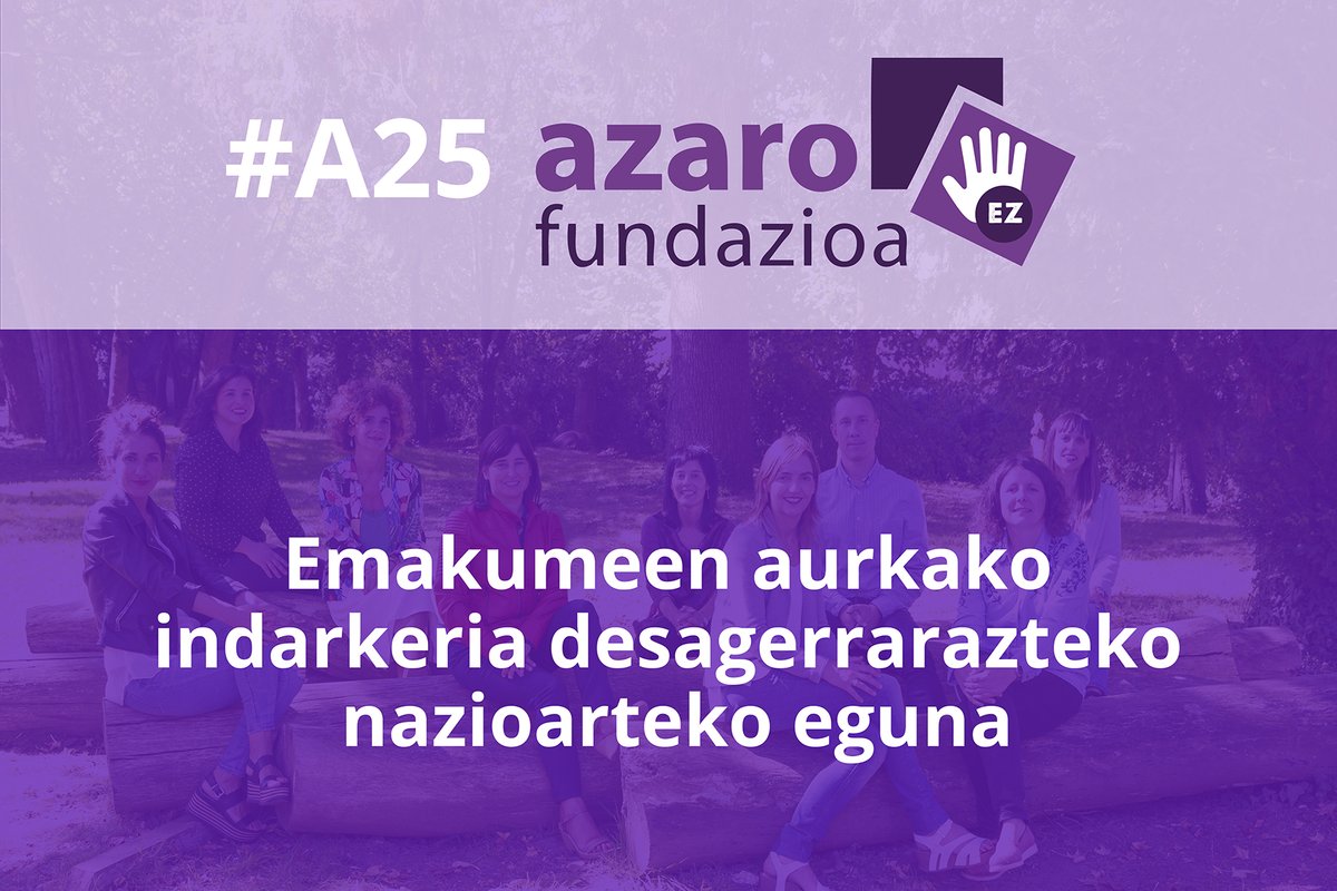Azarofundazioa's tweet photo. Ozen entzun dadila, gaur eta beti:
𝐄𝐌𝐀𝐊𝐔𝐌𝐄𝐄𝐍 𝐀𝐔𝐑𝐊𝐀𝐊𝐎 𝐈𝐍𝐃𝐀𝐑𝐊𝐄𝐑𝐈𝐀𝐑𝐈 𝐄𝐙!
𝐍𝐎 𝐀 𝐋𝐀 𝐕𝐈𝐎𝐋𝐄𝐍𝐂𝐈𝐀 𝐂𝐎𝐍𝐓𝐑𝐀 𝐋𝐀𝐒 𝐌𝐔𝐉𝐄𝐑𝐄𝐒!
#A25 #25N #EmakumeenAurkakoIndarkeriaDesagerraraztekoNazioartekoEguna https://t.co/AT1Xtt2Sh3