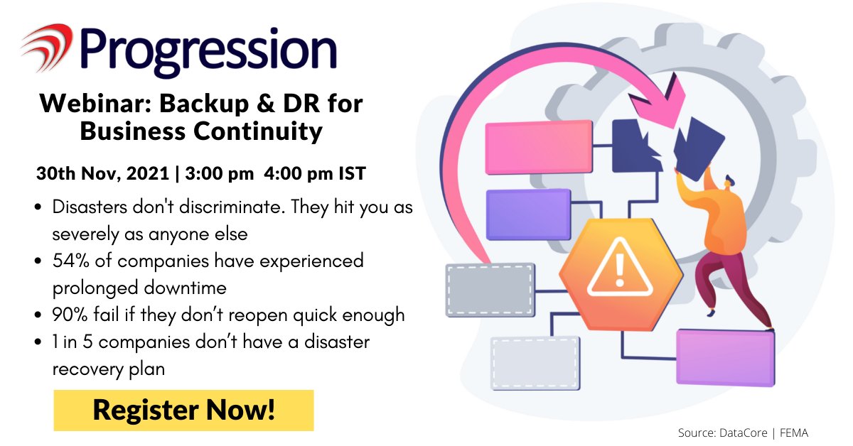 ProgressionInfo's tweet photo. #LiveWebinar: #BackupAsAService & #DisasterRecoveryAsAService: Essentials for #BusinessContinuity. Join us on 30th November, 2021 at 3:00 PM. Register Now: https://t.co/JtrSbavoCy https://t.co/3dL8tjFSEZ