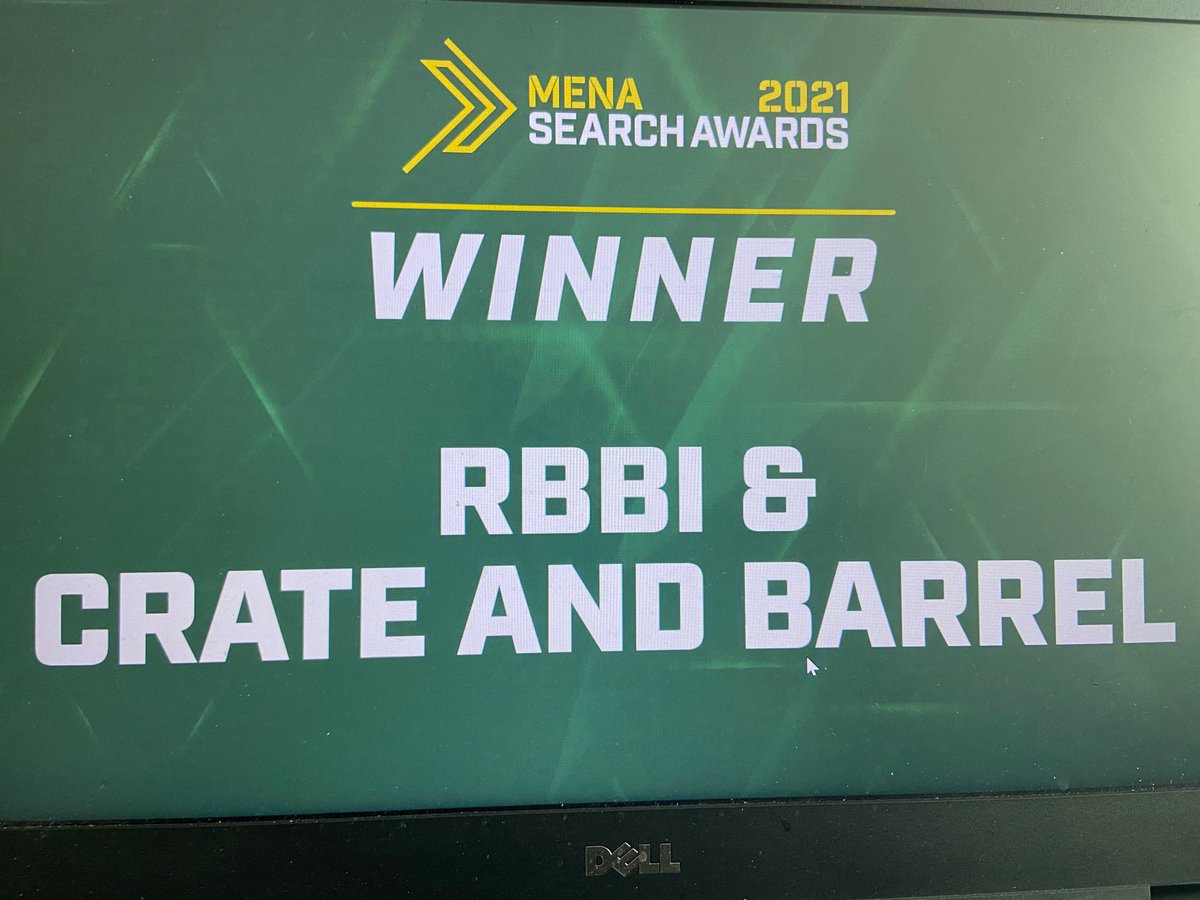 RBBideas's tweet photo. Taking it home 🛋 with our 5th award for Best Low Budget Campaign! Another HUGE congrats to our team of SEO superheroes 🦸🏻‍♀️ 🦸🏻‍♂️ #menasearchawards #wearesearch https://t.co/mZvoDTJ5QJ