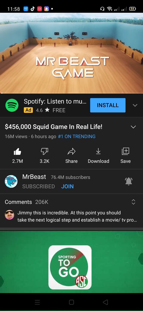AcePeter9's tweet photo. @MrBeast The like to dislike is gorgeous https://t.co/Bt1DGsoCre