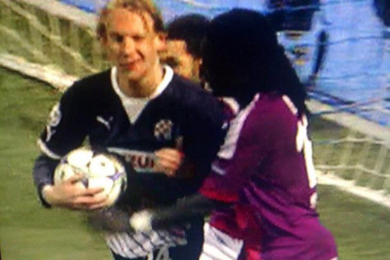 MarufogluYakup's tweet photo. Context.

The Dutch still call him “knipoog Kroaat”, the Winking Croatian, because he winked at Gomis after Dinamo Zagreb conceded their 5th goal from Lyon.

Ajax had to lose against Real Madrid and Lyon should’ve won 7-1, the game was 1-1 in the half, but ended 7-1 for Lyon. https://t.co/mpmw9tjfPR