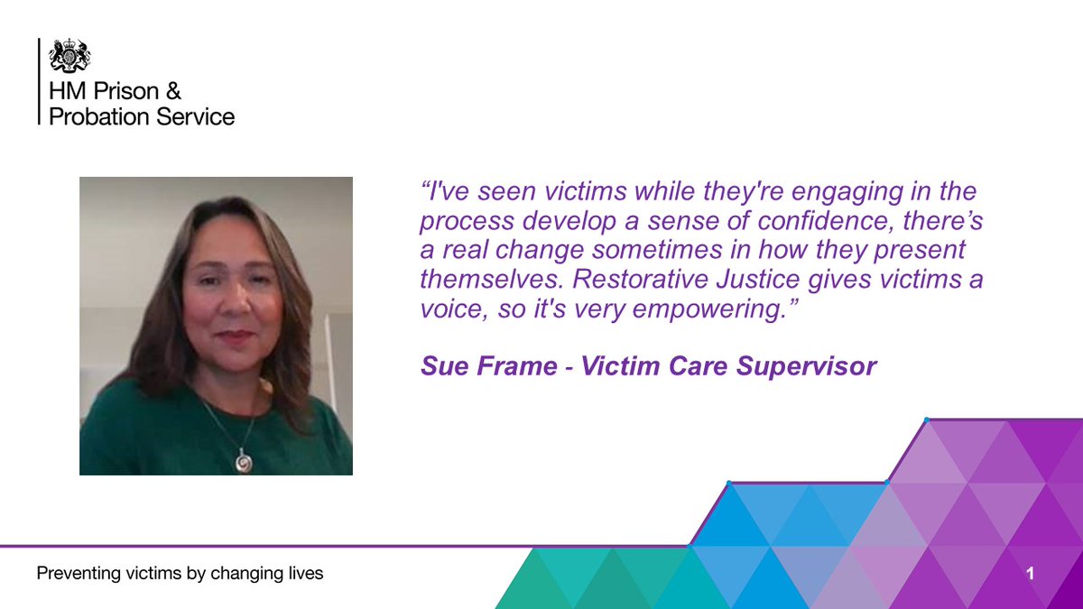 During #RestorativeJusticeWeek, we are sharing stories from colleagues who work with victims of crime to help give them a voice and a sense of empowerment.