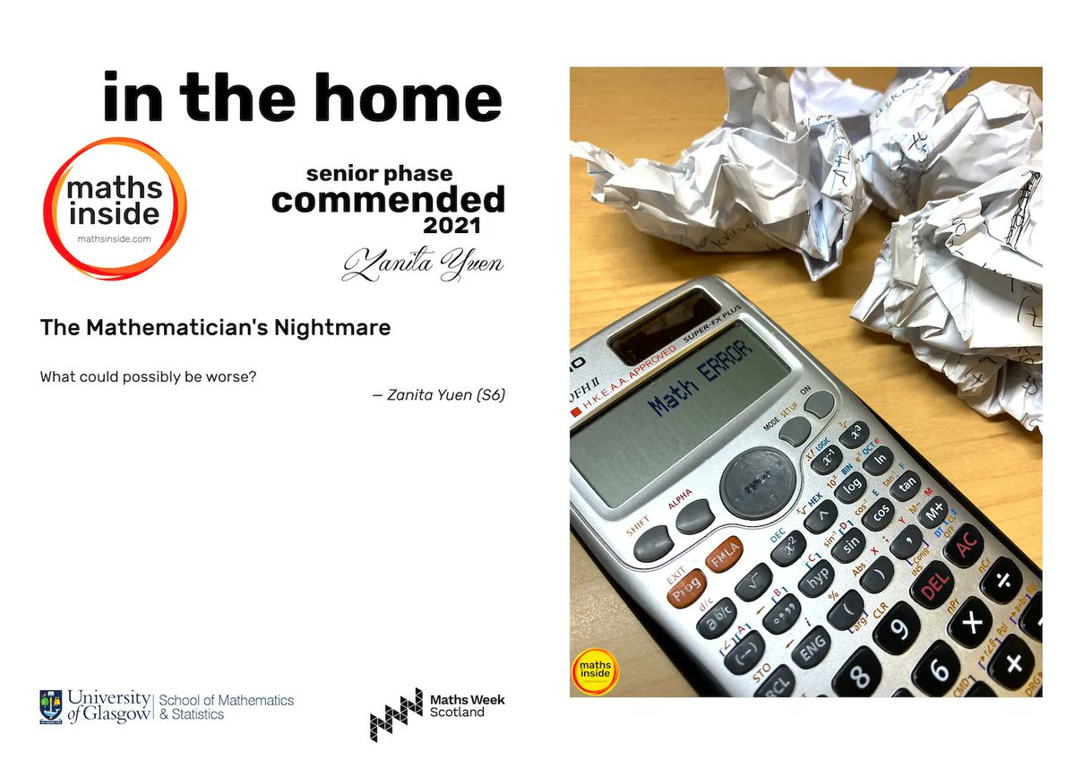 mathsinside's tweet photo. *The Mathematician's Nightmare* — Zanita Yuen (S6) @Fettes_College — Senior Phase Commended Entry 📸🎉 @mathsinside #mathsinside #mathsinsideHome #maths #PhotoContest #MathsWeekScot @UofGlasgow @UofGMaths_Stats @mathsweekscot @tentivetodetail https://t.co/ww43RigQMK