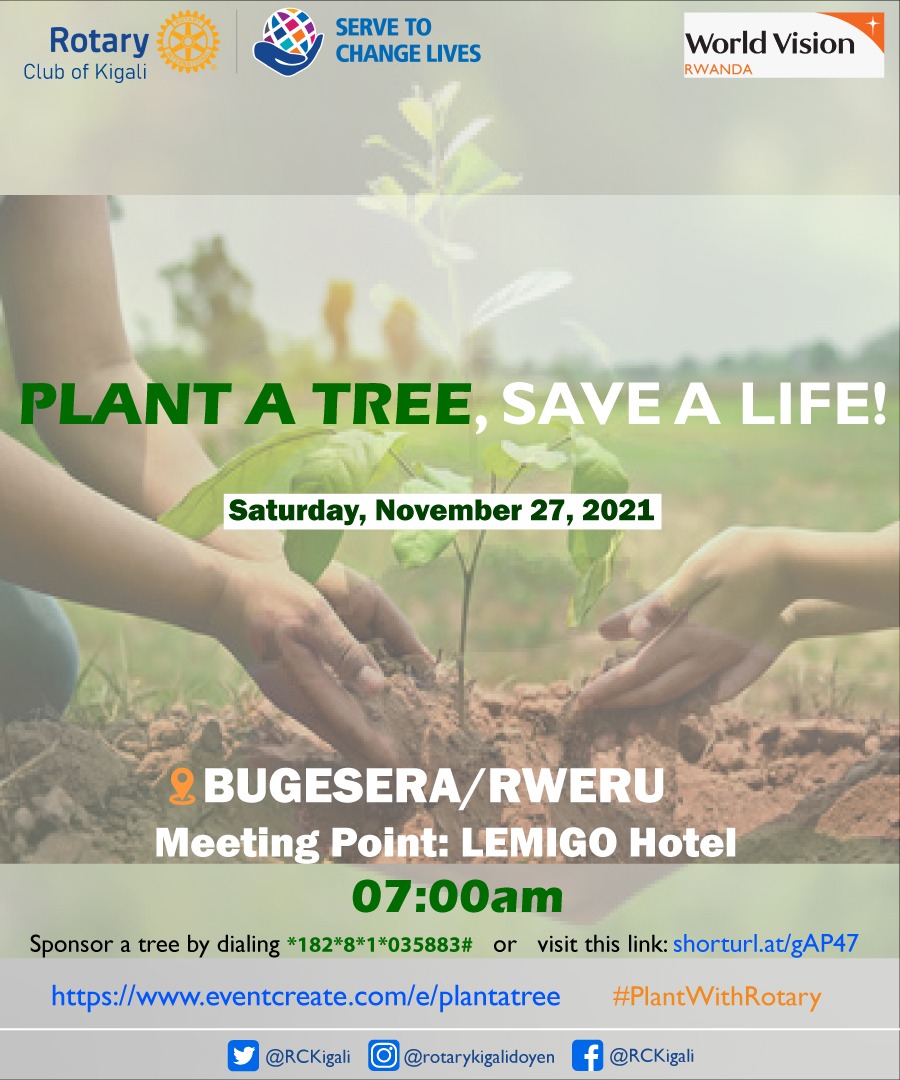 rckigali's tweet photo. 🌱🌱🌱
The best time to plant a tree is 20 years ago; the second best time is now.
Have you sponsored a 🌱 yet? If not, here is a link https://t.co/lXvQAiu0Ji
#PlantwithRotary and be part of the environment-friendly generation!
#ServetoChangeLlives, #RwOT https://t.co/MDa4Xz5d2k
