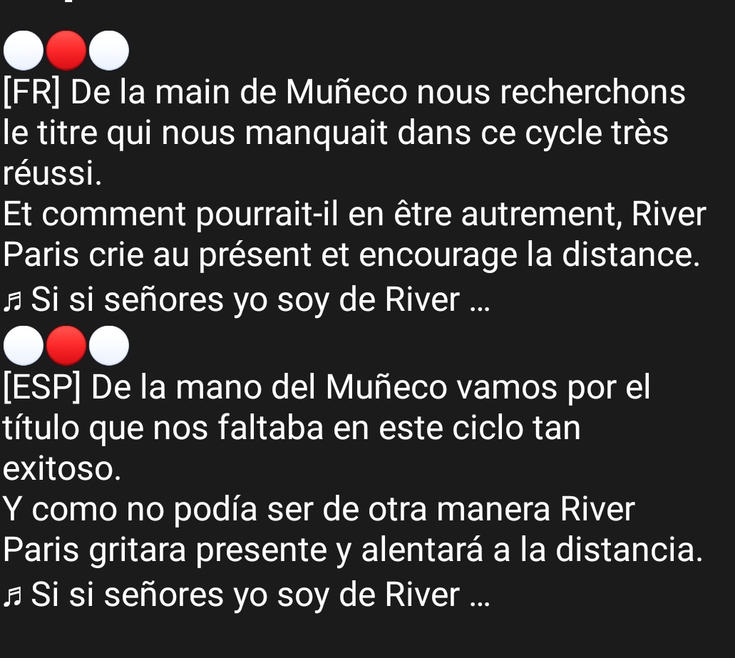 RiverPlateParis's tweet photo. Nos vemos el domingo !!

Filial River Paris https://t.co/hrhD3GTWGs