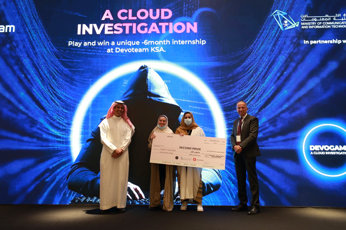 DevoteamMidEast's tweet photo. Congratulations to the winners of the #Devogaem 2021 sponsored by the @McitGovSa
And big thanks to H.E @Ahmed_Theneyan and Eng. @oghoul26 Osama S. Ghoul
With special thanks to our judges @malekrashid @Loai Al Omari, and @Mr_AbdullahAli
#devogame #vision2030 #SaudiArabia https://t.co/t2DY4RvJse