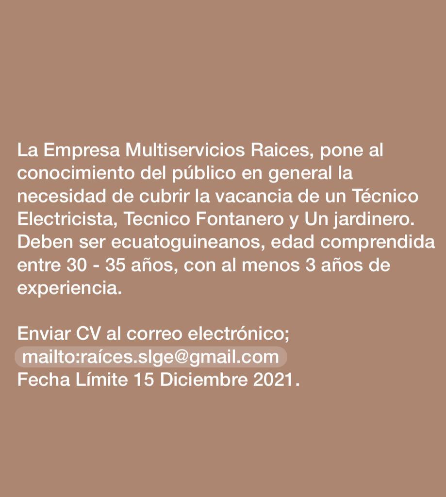 Oferta de empleo!!!