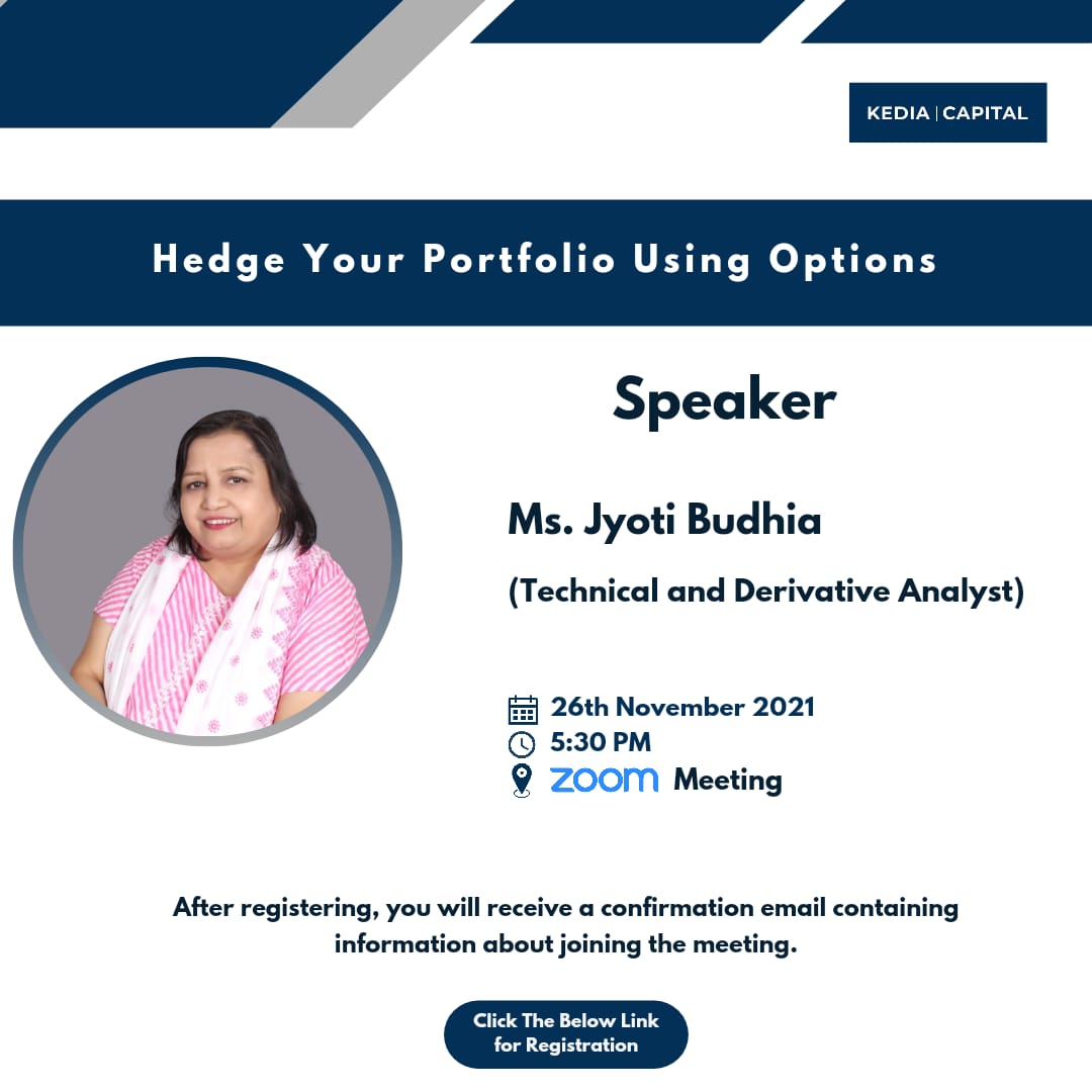 KediaCapital's tweet photo. Kedia Capital is inviting You To a Zoom Meeting
Topic: Hedge your portfolio using options
On Nov 26, 2021 05:30 PM India
Register in advance for this meeting:
https://t.co/rRdVgX8UD7
#KediaCapital #technicalanalysis #indiansharemarkets #stockmarketexperts #technicalmarkets https://t.co/uxS7DLBVSk