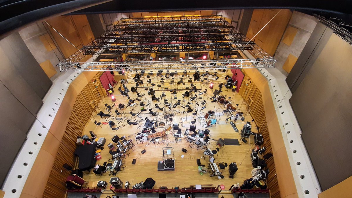 mattconductor's tweet photo. Another day @BBCNOW - this time with a 9 piece moog ensemble @WillGregoryMoog  all happening @theCentre https://t.co/Z7rMiAi4FJ
