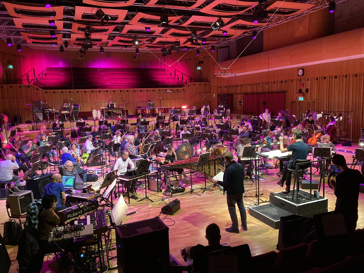 Another day <a href="/BBCNOW/">BBC NOW</a> - this time with a 9 piece moog ensemble <a href="/WillGregoryMoog/">Will Gregory Moog Ensemble</a>  all happening <a href="/theCentre/">Wales Millennium Centre</a>