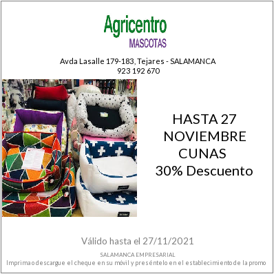 SaEmpresarial's tweet photo. Cheque promocional de Agricentro Salamanca en https://t.co/Z1pAKeWvbV
30% de descuento en cunas
¡¡¡Descarga el cheque y ahorra!!!
#promocionessalamanca #Promociones #compraensalamanca #comerciodesalamanca #salamanca https://t.co/RGgV51giyt