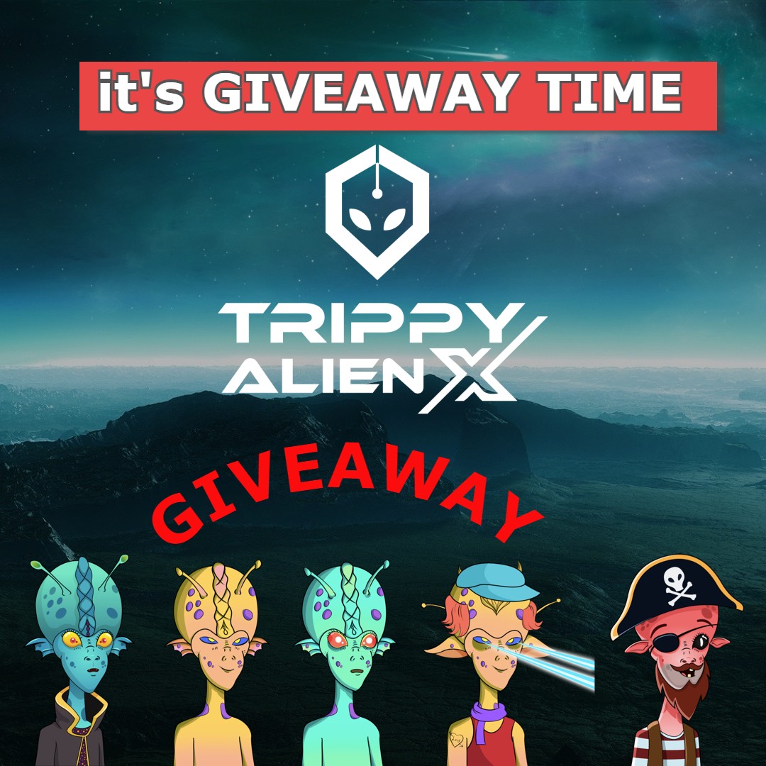 trencheswiz's tweet photo. 🚀👽❌ #NFTGiveaway 👽❌🚀

Giving away a #TrippyAlienX NFT to celebrate the launch in December

To enter:

1) Follow @TrippyAlienXNFT 

2) Retweet, Like &amp; tag 3 friends

3) Follow on Discord https://t.co/nEPfCXieCP

⏱️ Winner in 72 hours

#NFTdrop #NFTs #NFTCommunity #NFTartwork https://t.co/Kdypmvc2r5