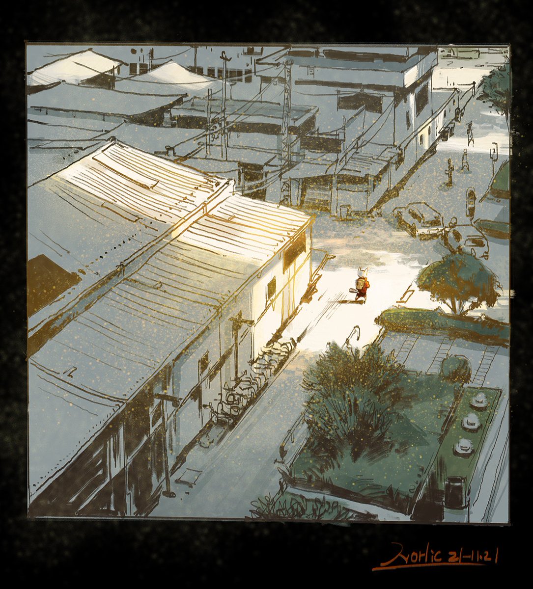 Norlicthemanul's tweet photo. When I woke up in the morning, I see the sunshine through my balcony. So I did this to record that moment #Sunshine #pleinair #sketch #artwork #furry https://t.co/fIpfCVAYrN