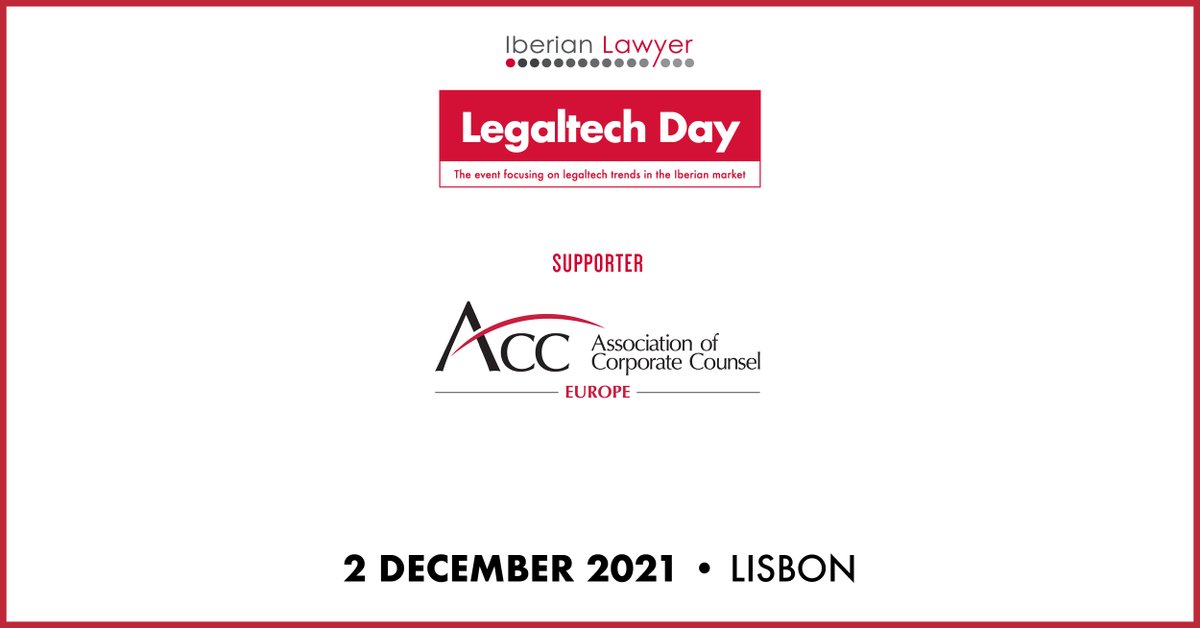 IberianLawyer (@iberianlawyer) on Twitter photo ππππ«π’ππ§ πππ°π²ππ« πππ ππ₯ππππ‘ πππ² π΅πΉ
Association of Corporate Counsel Europe (ACC Europe) is Supporter of the Legaltech Day.
Thanks for the support and for joining us! β¨
ποΈ Free registration >> lnkd.in/dQTdZN7y
#IberianLawyer #IBLLegaltechday ππππ«π’ππ§ πππ°π²ππ« πππ ππ₯ππππ‘ πππ² π΅πΉ
Association of Corporate Counsel Europe (ACC Europe) is Supporter of the Legaltech Day.
Thanks for the support and for joining us! β¨
ποΈ Free registration >> lnkd.in/dQTdZN7y
#IberianLawyer #IBLLegaltechday
