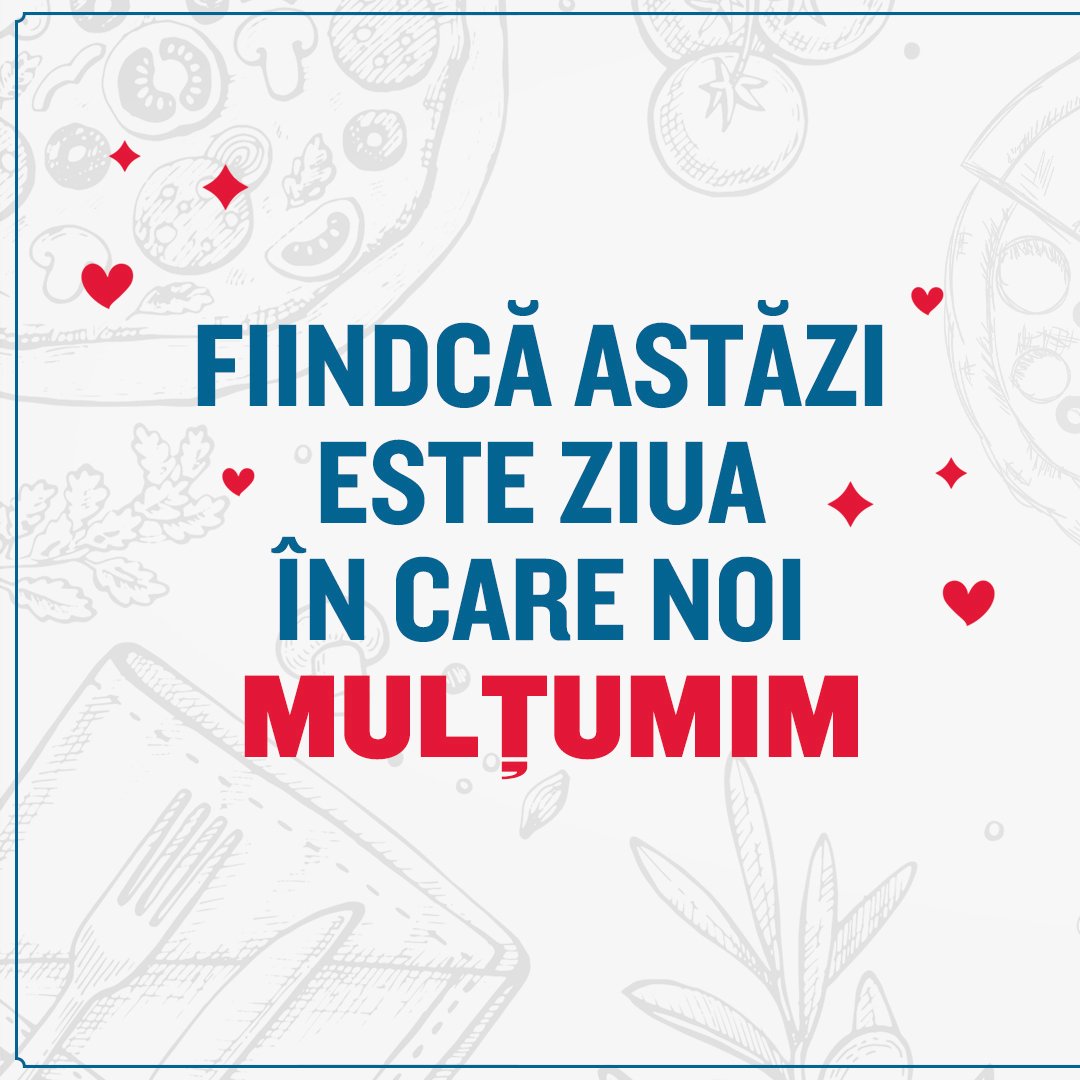 DominosPizzaRom's tweet photo. Pentru oamenii dragi care ne înconjoară ar trebui să fim recunoscători în fiecare zi. 🥰
Noi le mulțumim tuturor angajaților și clienților Domino's! 🙏🏻
Tu cui vrei să mulțumeşti azi? Dă-i tag! 👇🏼 https://t.co/xosKapMMKb