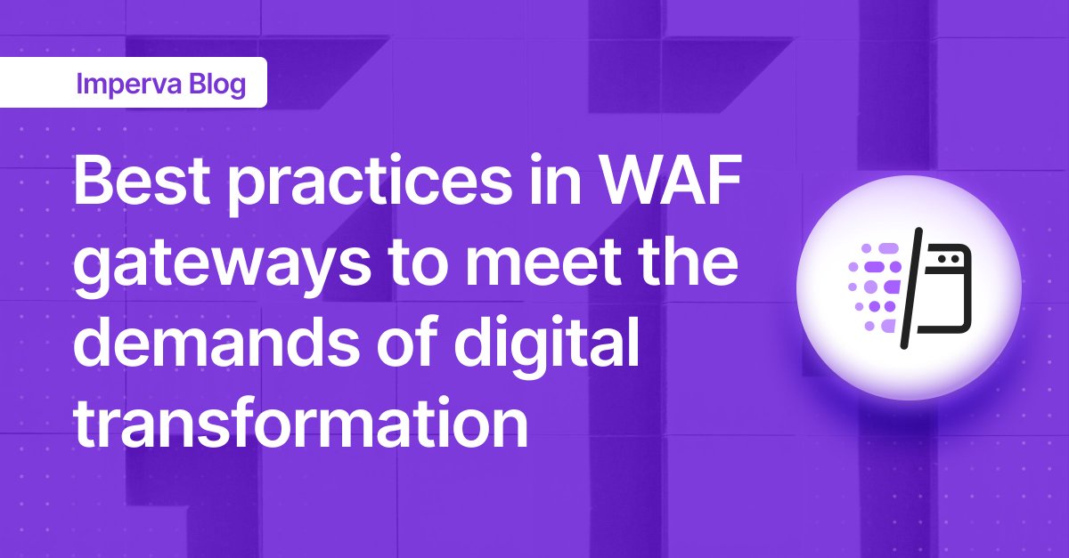 TonyMascarenhas's tweet photo. .@Imperva #WAF Gateway supports cloud-native environments, providing a unified security solution for both North-South as well as East-West traffic. Get the details in our latest blog post 👉 https://t.co/i42Mp7l776 #TeamImperva https://t.co/gw8VBrHLyL