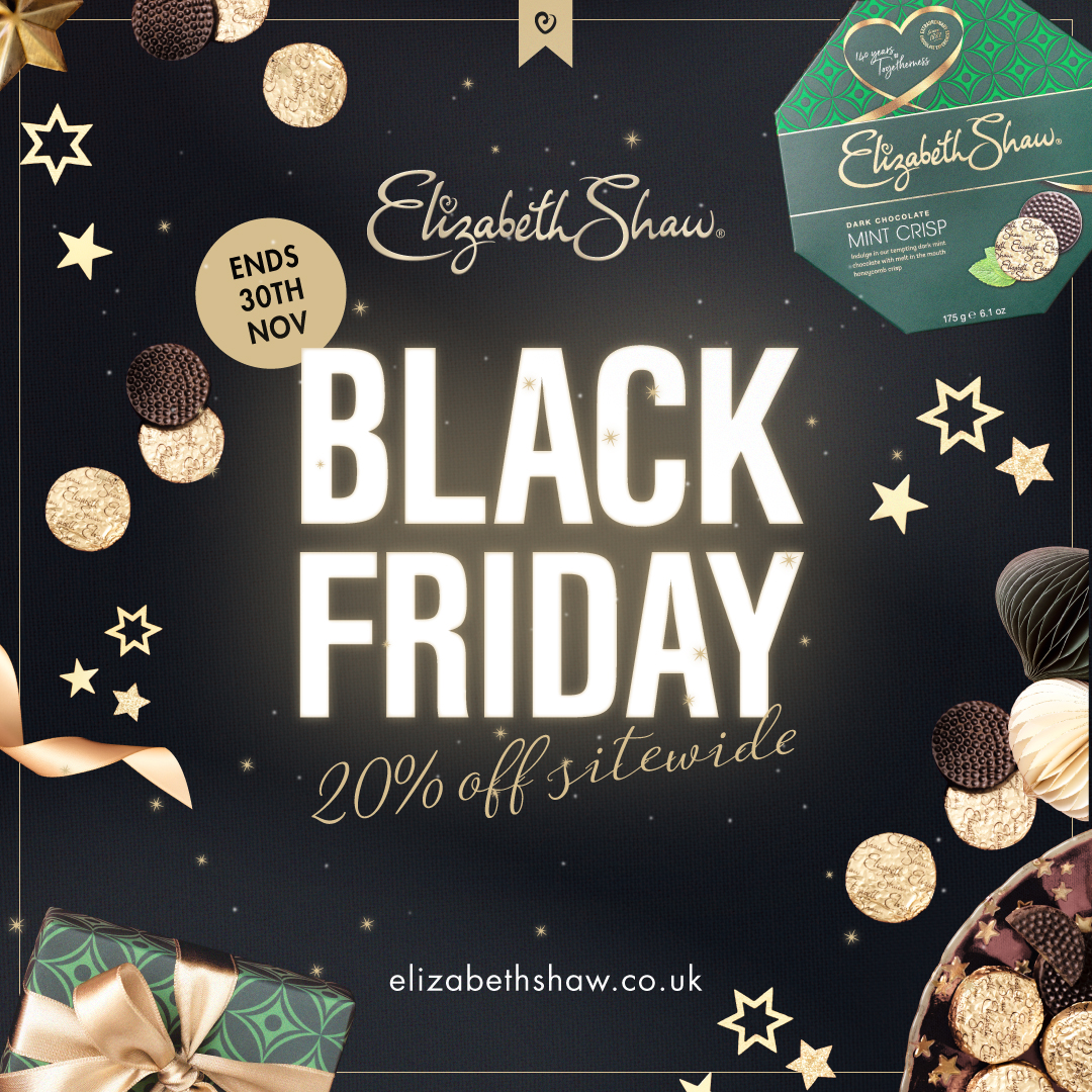 SparklesBLACK FRIDAY EVENTSparkles
 
Now is the time to stock up on festive gifts...or treat yourself! For a limited time only we've got 20% off everything online! Running from 25-30 November only!

Shop now: elizabethshaw.co.uk