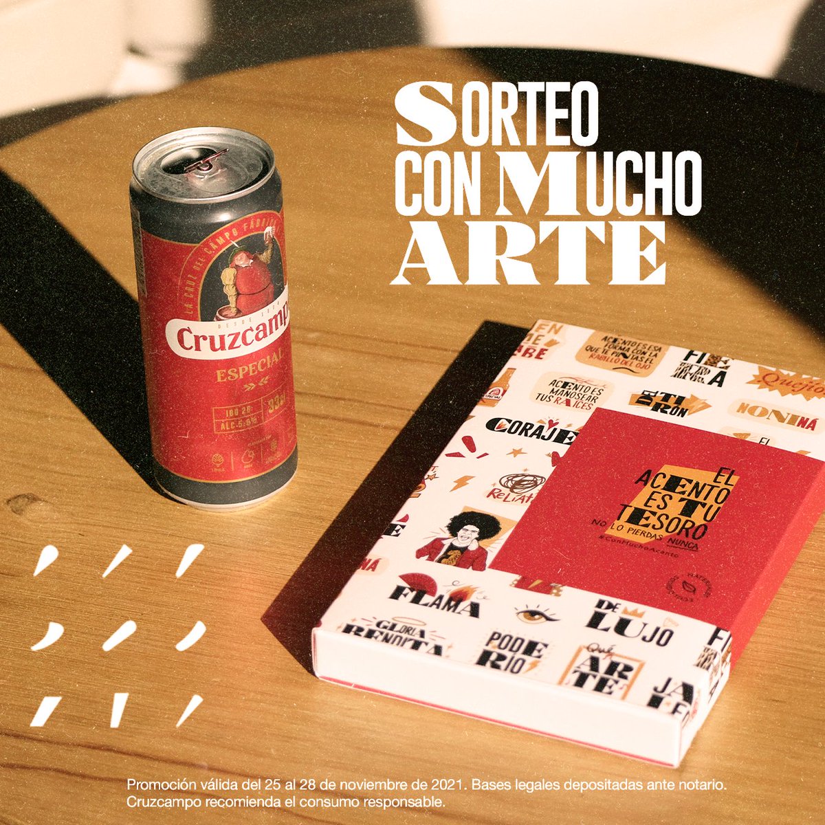 Cruzcampo's tweet photo. ¡Sorteamos un cuaderno de @PedritaParker #ConMuchoAcento!
Haz RT a este tweet mencionando a la persona que vaya a usar con ARTE este cuaderno. https://t.co/fgvXDf37j3