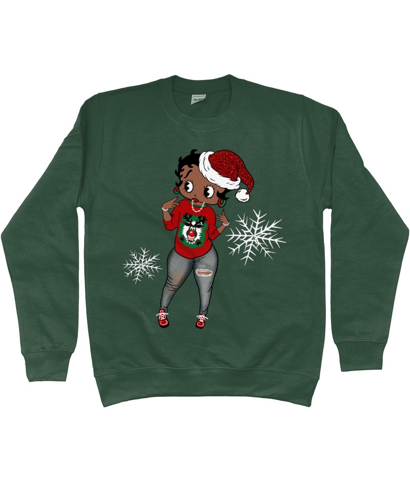stylesafrik's tweet photo. Betty Boop Christmas Jumper...pure melanin poppin #bettyboop #estherjones #christmasjumperday #BlackFridayDeals shop now: https://t.co/KYxEojKMhy https://t.co/MvnTRbnxh1