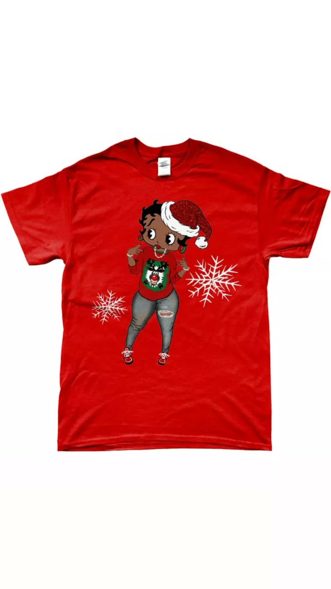 stylesafrik's tweet photo. Betty Boop Christmas tshirt...pure melanin poppin #bettyboop #estherjones #christmasjumperday #BlackFridayDeals shop now: https://t.co/KYxEojKMhy https://t.co/lOe3lF3j68