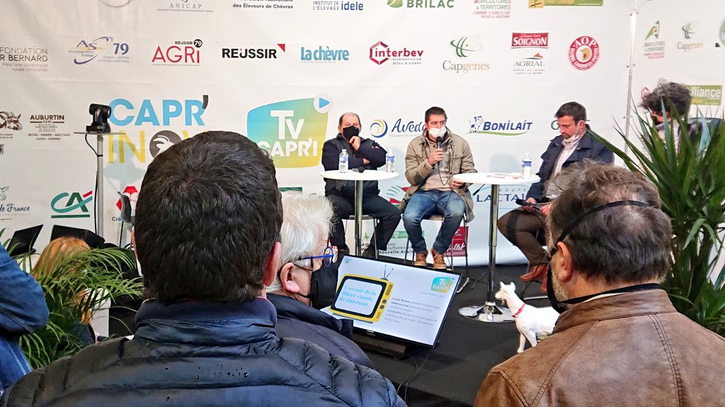 EleveursChevres's tweet photo. 2️⃣ème jour du salon #CaprInov avec de nouvelles #capriTV avec la #FNEC sur :
- l'avenir de la filière viande de #chevreau en lien avec #InterbevCaprin 🥩
- le bien-être animal en filière #caprine en lien avec l'#ANICAP et #Idele 🐐
➡️ À retrouver bientôt sur YouTube de @Caprinov https://t.co/DIlEwhO4D1